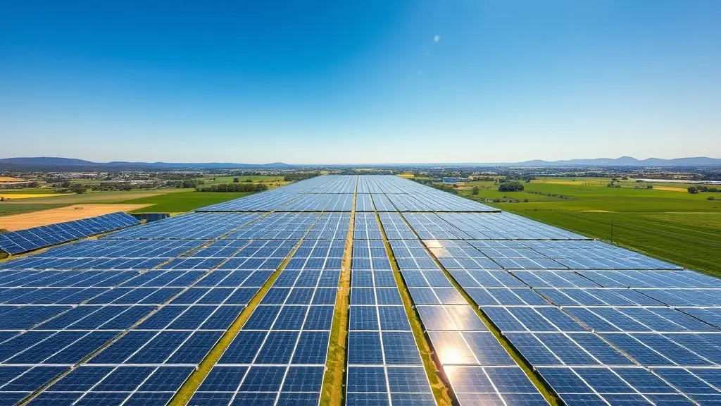 Commercial building with solar panels